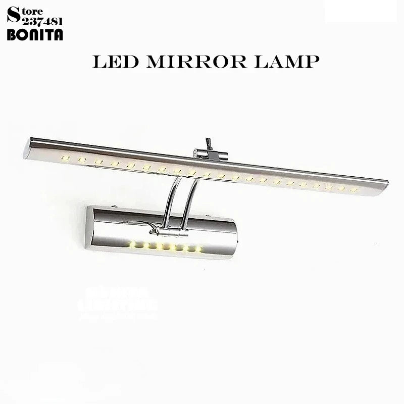 Palermo Swing-Arm LED Mirror Light – Stainless Steel