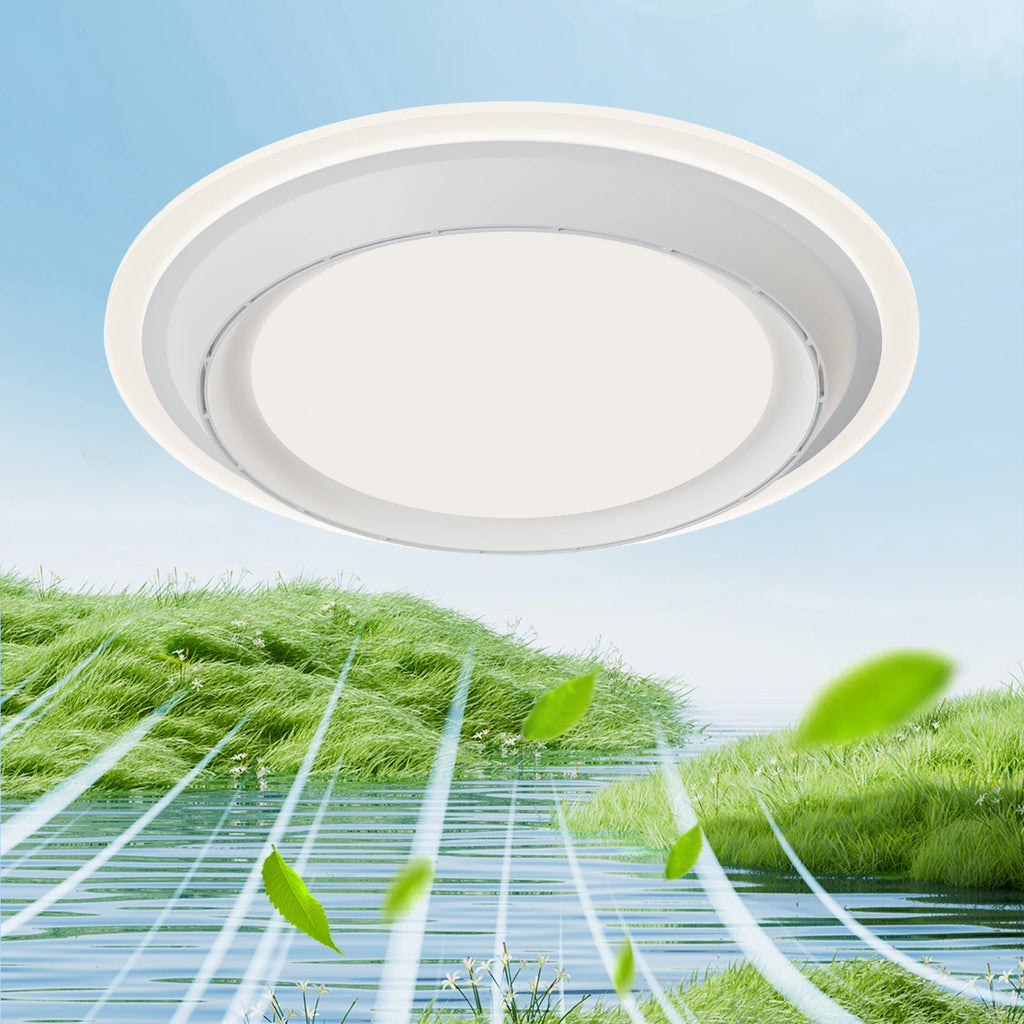 Ilaria Bladeless Design Ceiling Fan with Light for Bedroom & Living Room – Dimmable