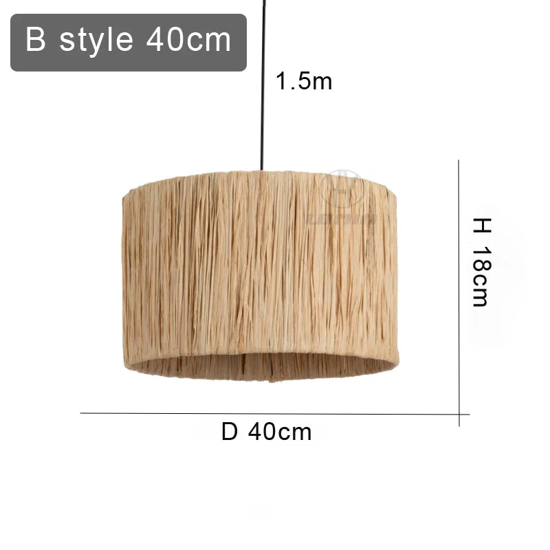 Rattan Chandelier – Organic Modern for Dining Room, Hotel Lobby, Bedroom | Vesper Dome by Evenlyr