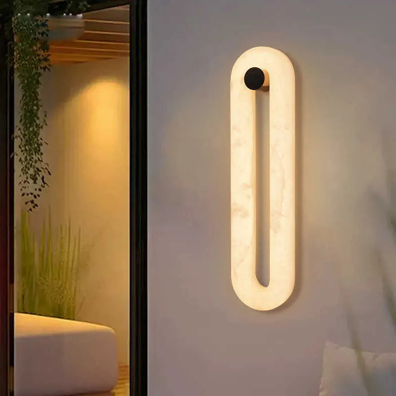 Riva Veil Marble Wall Sconce – Modern – product detail 6
