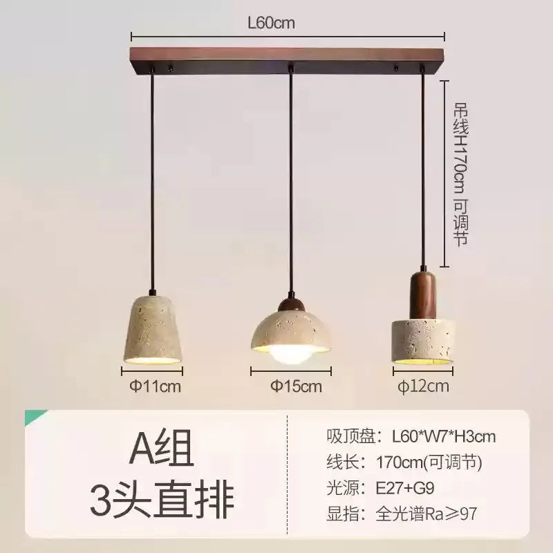 Zorin Veil Travertine Pendant Light – product view 13