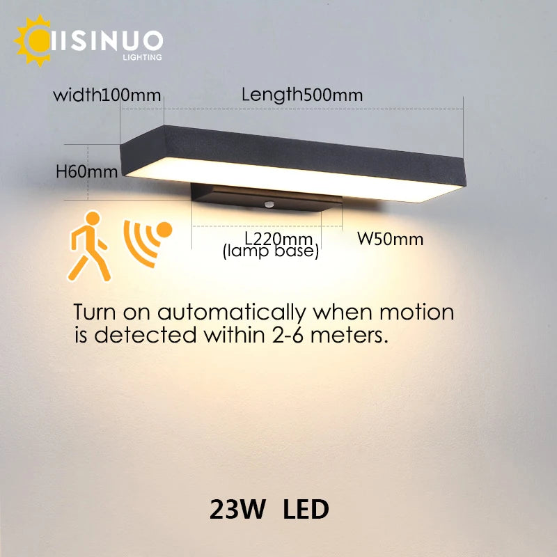 Doria Dusk-to-Dawn Motion-Sensor Outdoor Wall Light for Entryway