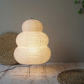 Rice Paper & Glass Table Lamp – Wabi-Sabi Japanese for Bedside, Restaurant Table, Desk & Office | Vivienne Petal by Evenlyr
