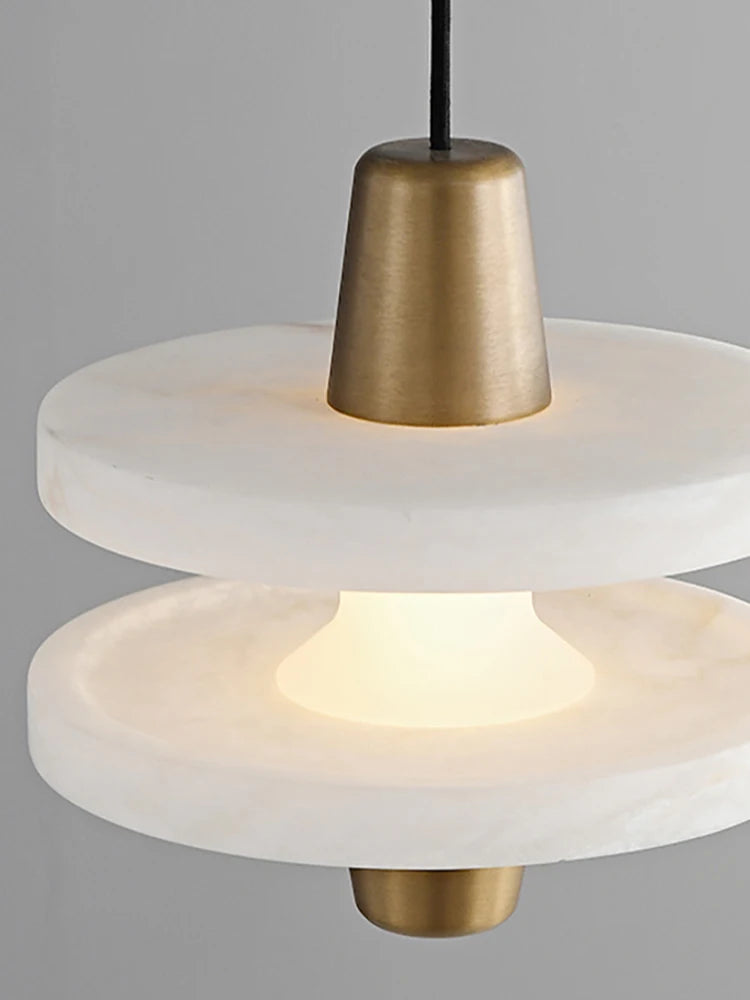 Zorin Halo Alabaster Pendant Light – product view 4