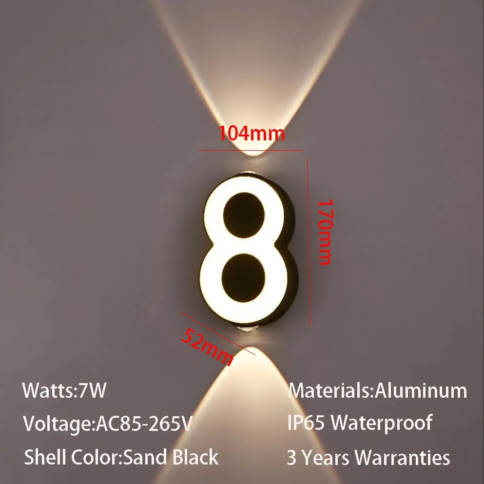 Liora 7W Illuminated House Number Light – IP65
