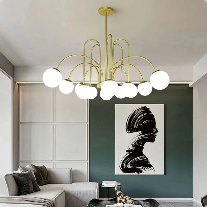 Fabric Chandelier – Nordic Minimalist for Living Room, Restaurant & Café | Virelle Arc by Evenlyr