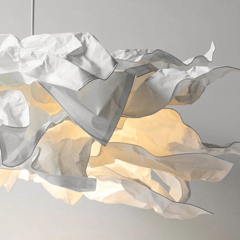 Paper Chandelier – Modern Minimalist Dimmable LED for Dining Room, Living Room, Bedroom | Ophelia Petal by Evenlyr