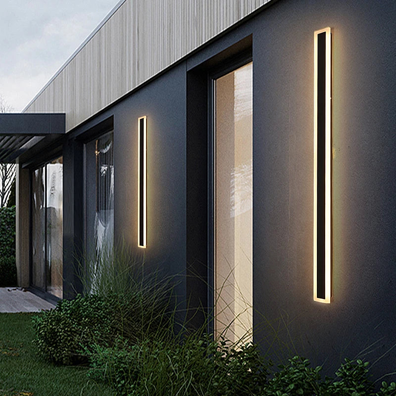 Caspian Tall Dimmable Aluminum Outdoor Wall Light – IP65 – detail view 5