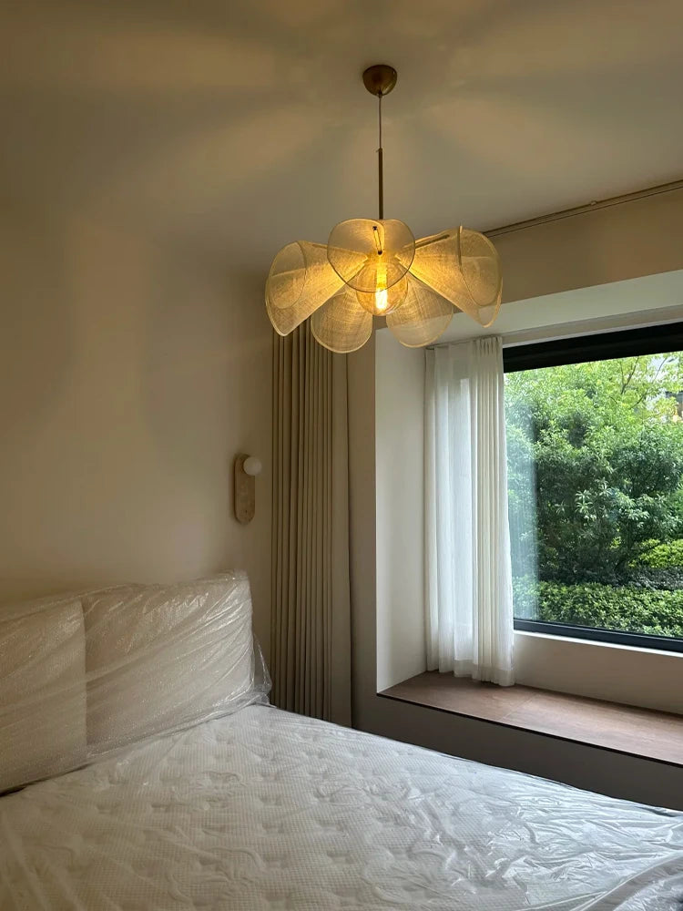 Mirel Halo Floral Fabric Pendant Light – product view 3