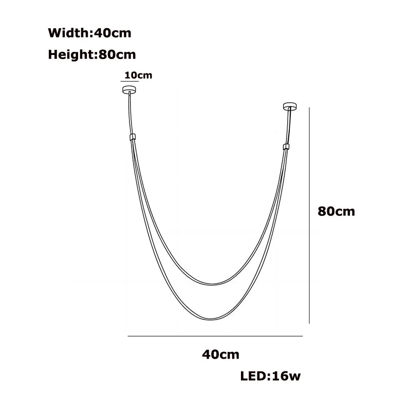 Lunet Arc Dimmable Metal Pendant Light – product view 12