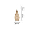 Rattan & Wood Pendant Light – Vintage Modern for Dining Room, Restaurant, Bedroom | Bellara Orbit by Evenlyr