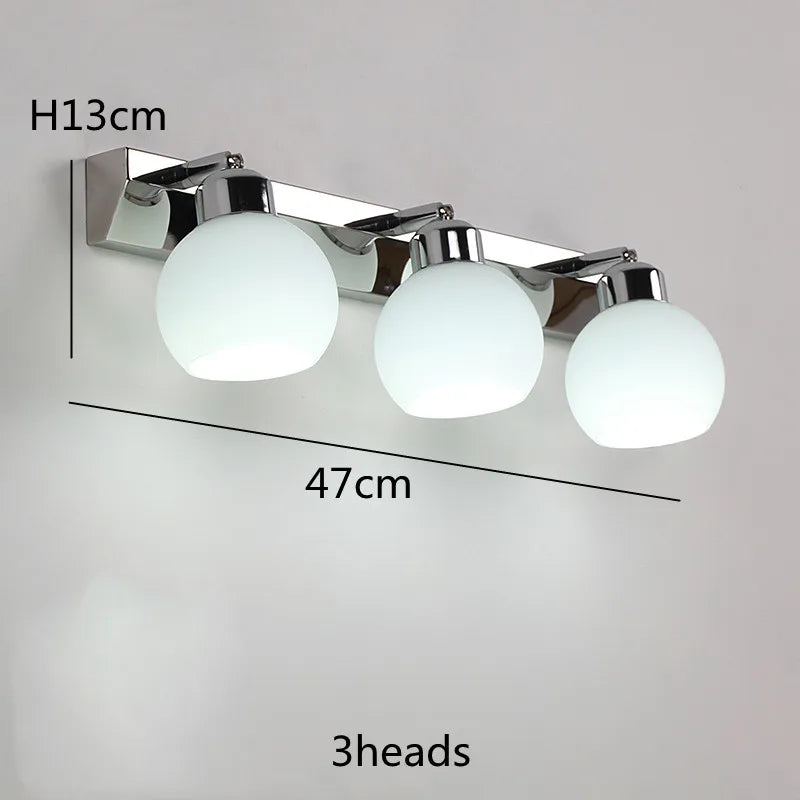Helios Crystal LED Bathroom Mirror Light for Vanity Area – Stainless Steel