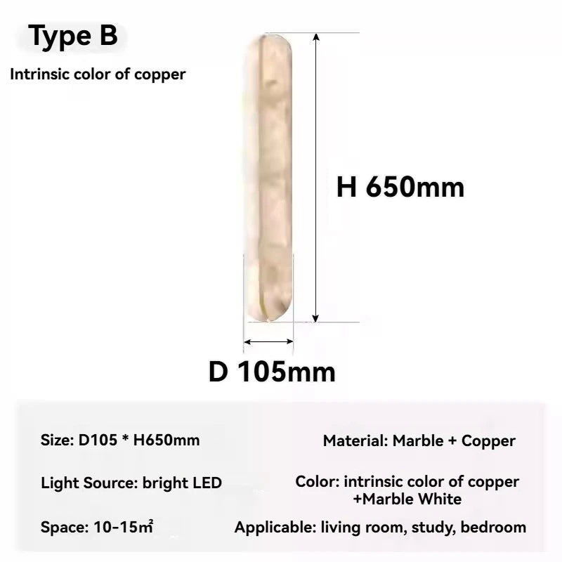 Thea Aura Natural Marble Wall Sconce – Dimmable – product detail 9