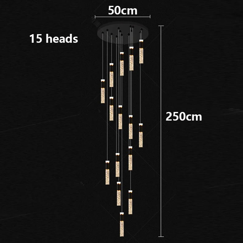Modern Minimalist Chandelier – Crystal Dimmable LED for Dining Room, Hotel Lobby | Elowen Veil by Evenlyr