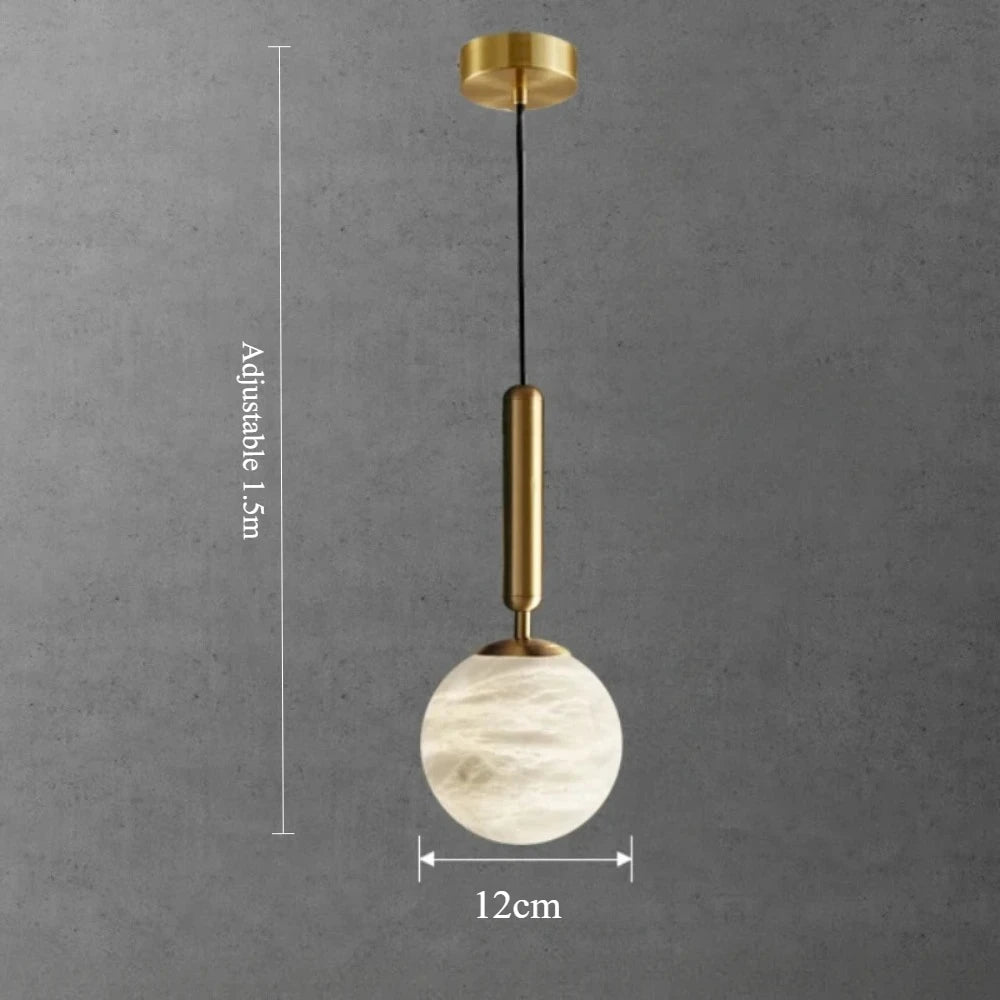 Vela Pillar Natural Marble Chandelier – Luxury – product detail 8