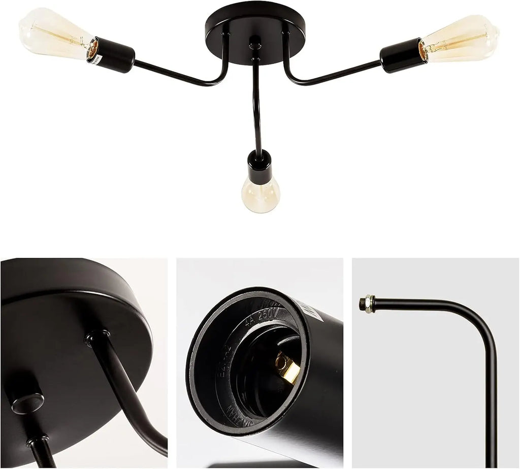 Ilaria Flush Mount Modern Chandelier for Dining Room – Mid-Century – detail view 6