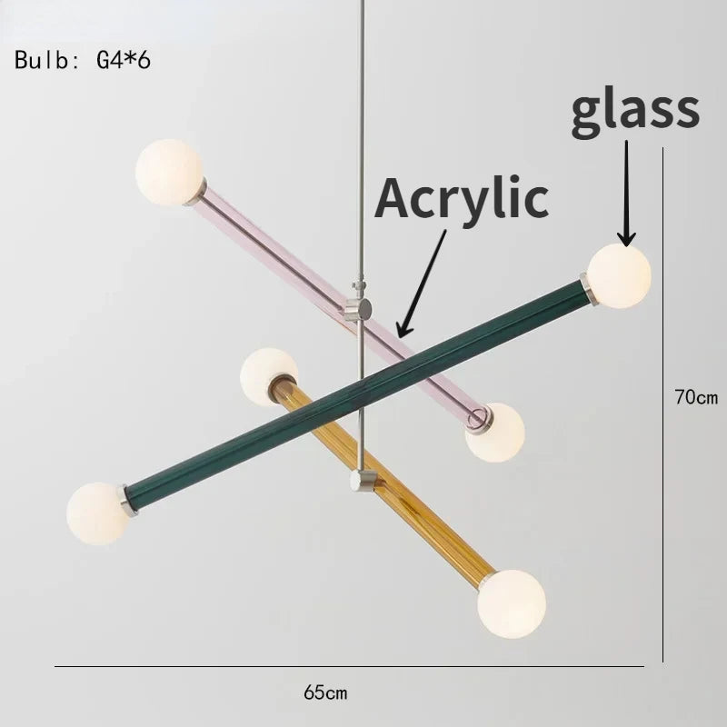 Tala Stone Glass Chandelier – Color-Changing – product detail 10