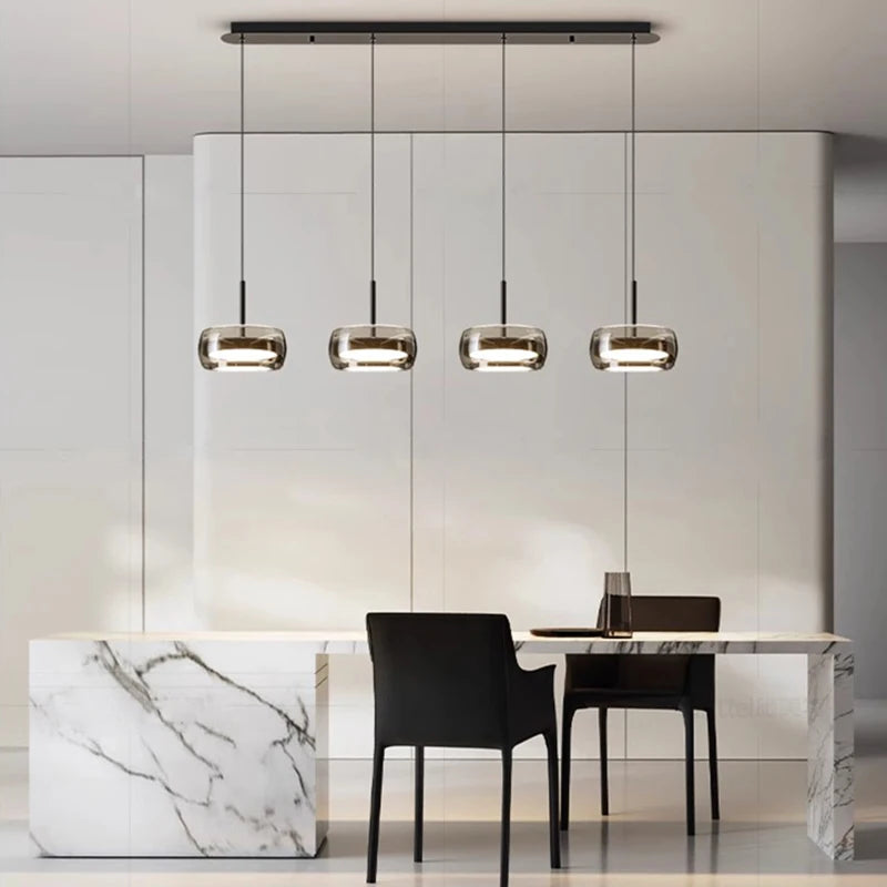 Vita Crescent Glass Chandelier – Remote Control – product detail 3