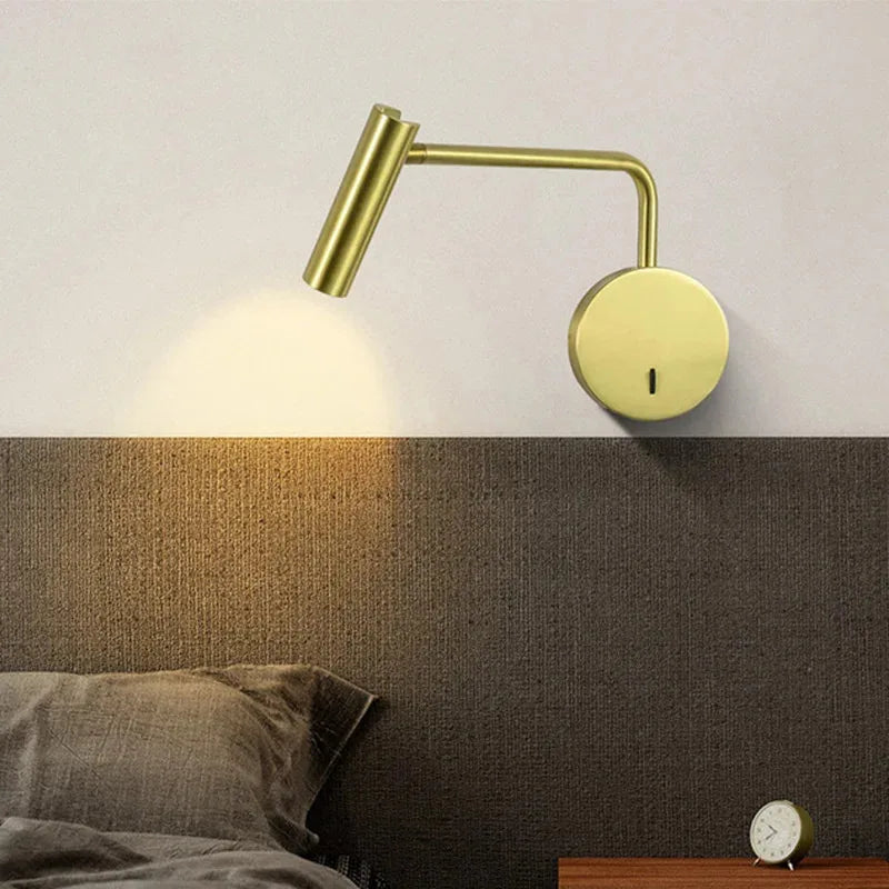 Metal Adjustable Swing-Arm Wall Sconce – Modern Adjustable LED for Bedroom & Bedside, Hotel & Hospitality | Aveline Orbit by Evenlyr