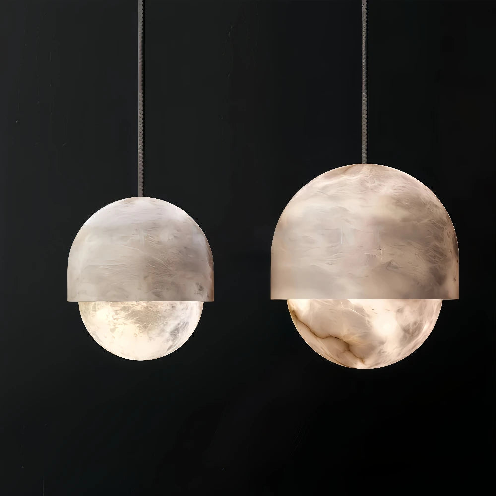 Alabaster & Copper Chandelier – Vintage Modern for Living Room, Dining Room, Foyer | Isolde Line by Evenlyr