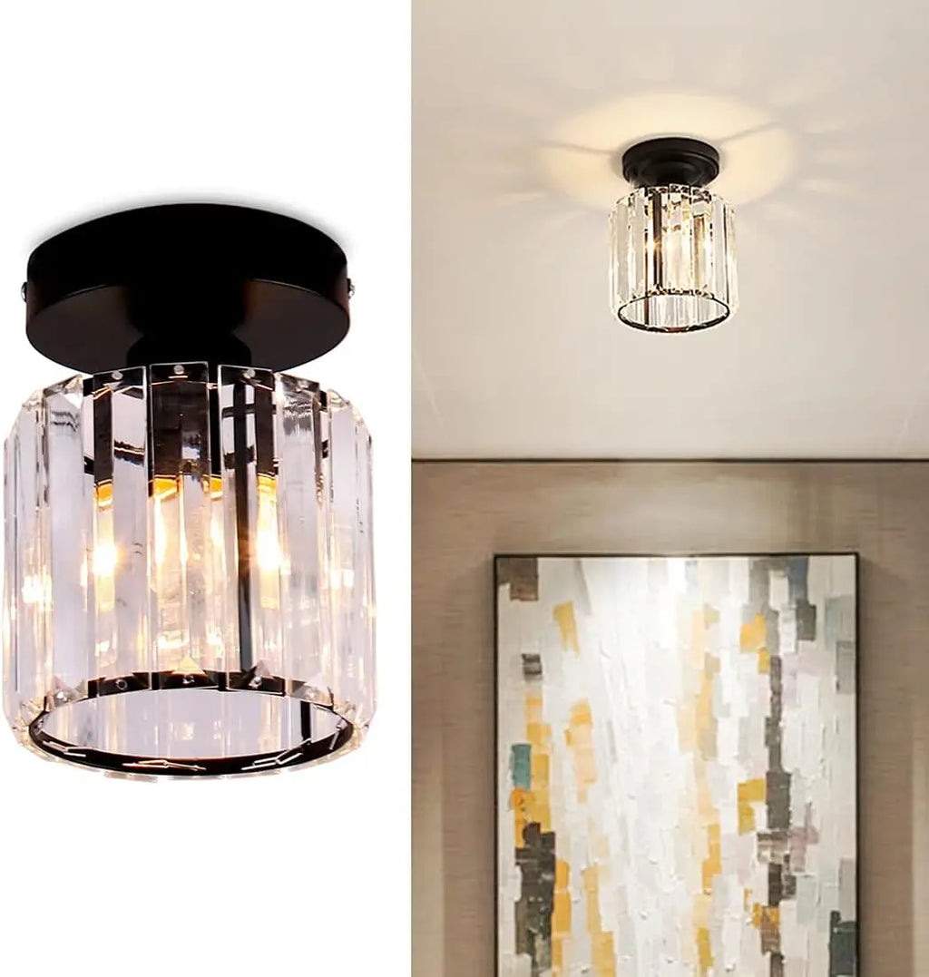 Ginevra Flush Mount Crystal Chandelier for Bedroom