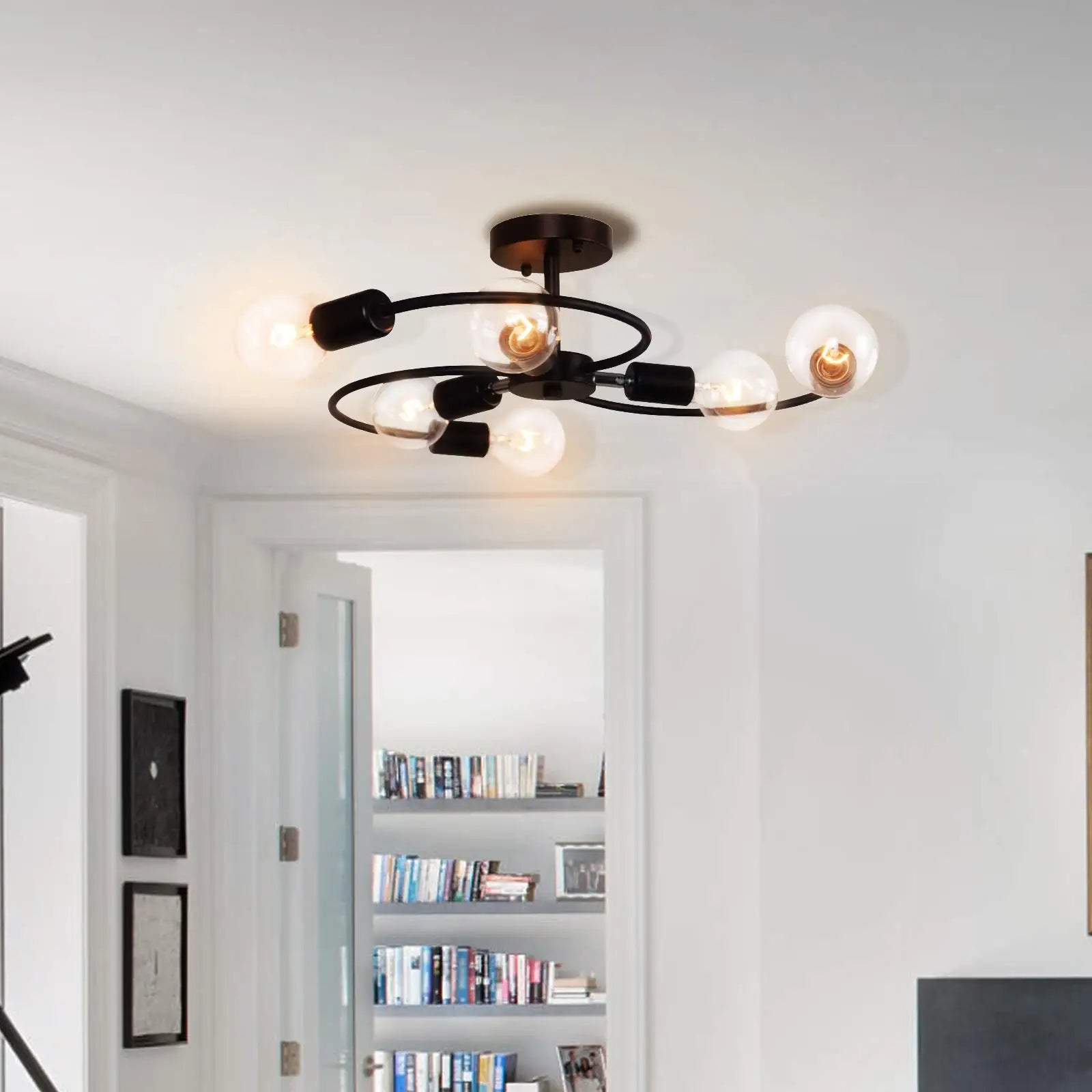 Lunet Veil Metal Ceiling Light – product view 2