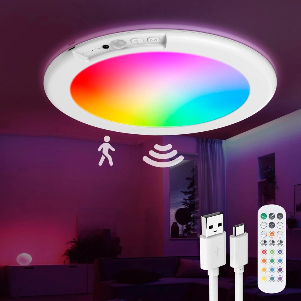 Aurelia Magnetic Rechargeable RGB Ceiling Light – USB-C Remote – detail view 5