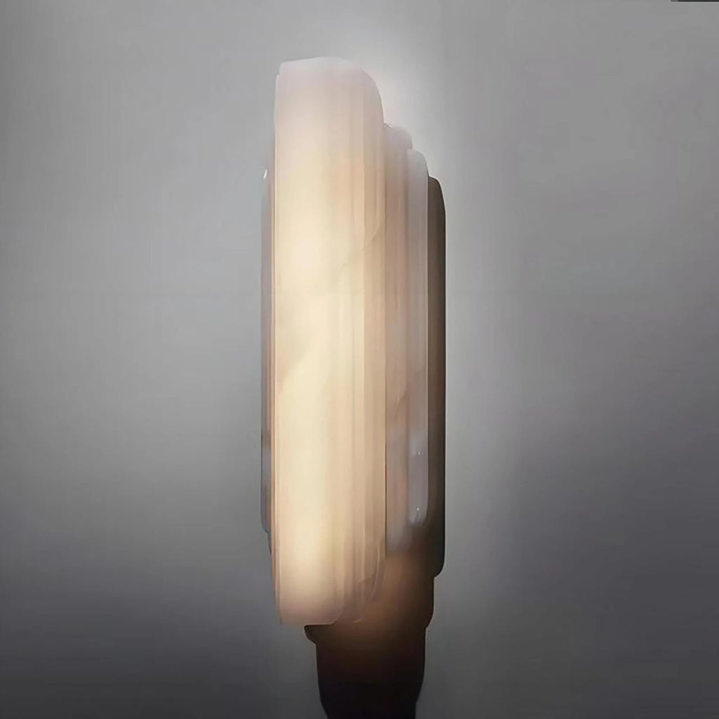 Ravena Spanish Alabaster Wall Sconce for Corridor – French Postmodern – detail view 4
