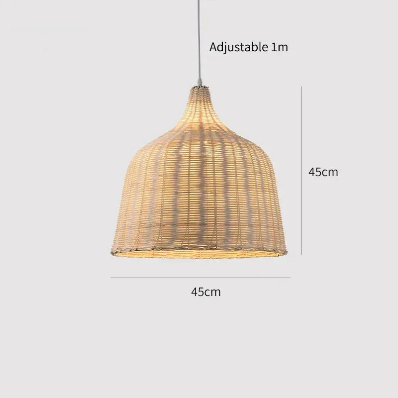 Kensley Bohemian Rattan Chandelier for Kitchen Island