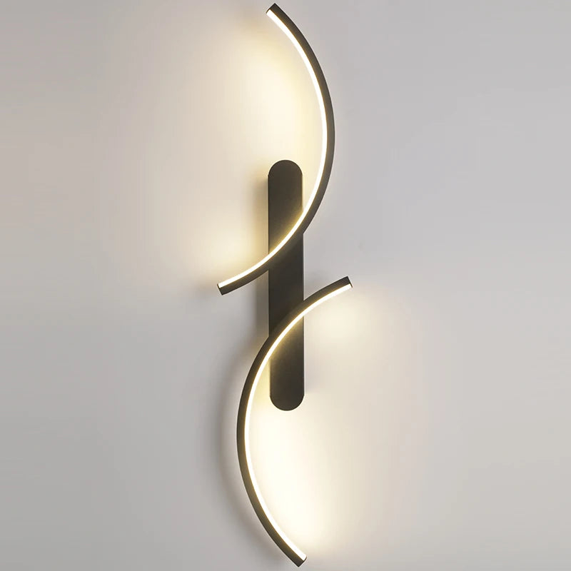 Eira Cascade Aluminum Wall Sconce – Minimalist – product detail 4
