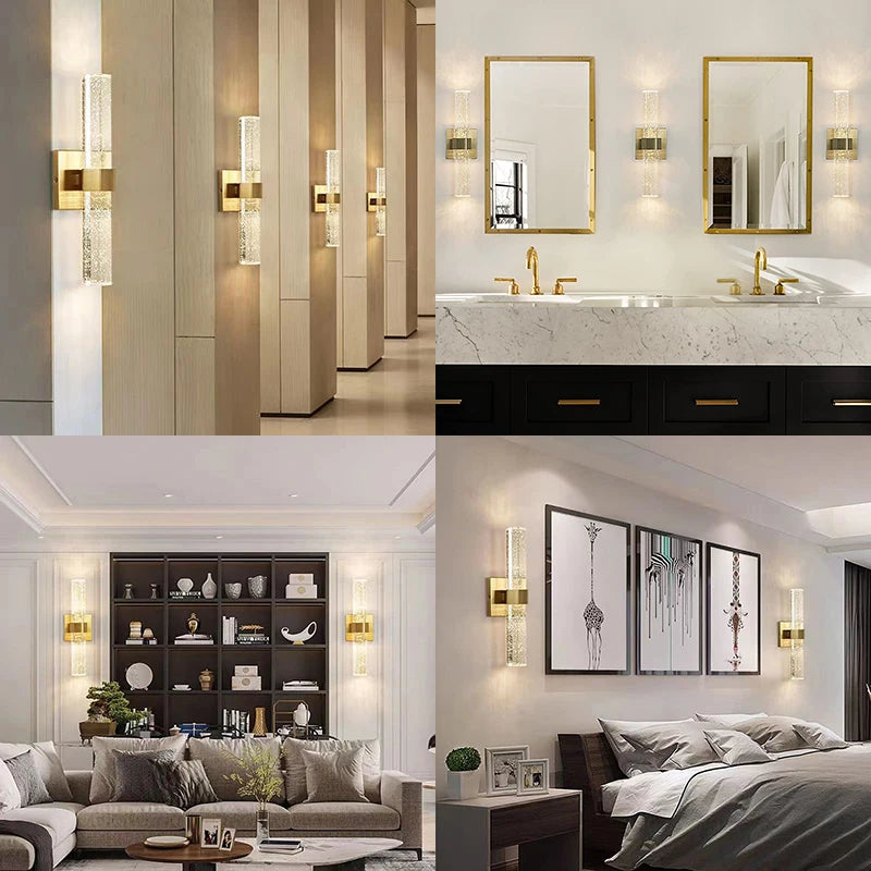 Crystal Chandelier – Modern LED for Bathroom, Bedroom & Bedside, Living Room | Selene Line by Evenlyr