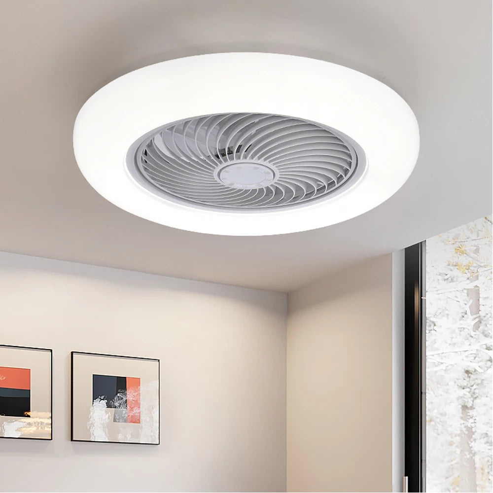 Elara 52cm Invisible-Blade Smart Ceiling Fan Light – Remote Control