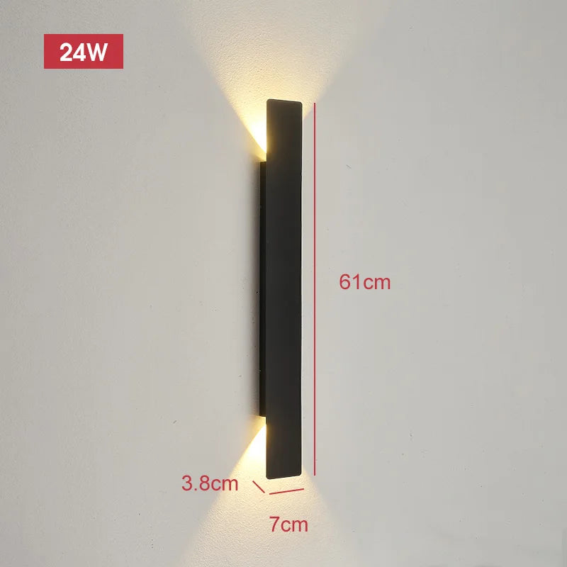 Caspian 18W Strip Outdoor Wall Light for Exterior Wall – Aluminum – detail view 11