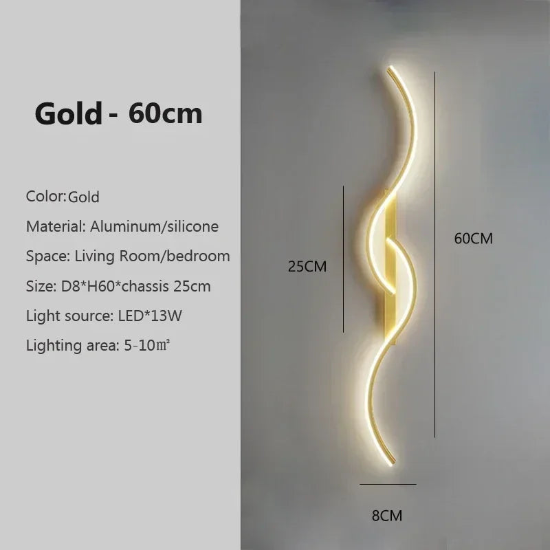 Metal Linear Wall Sconce – Minimalist Modern LED Linear for Bedroom & Bedside, Living Room | Aurelle Orbit by Evenlyr