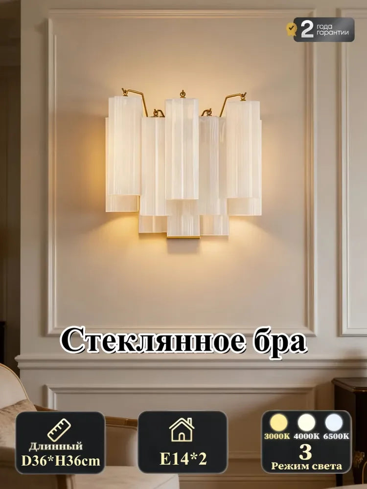 Elowen Veil Cone Glass Wall Sconce – product view 3