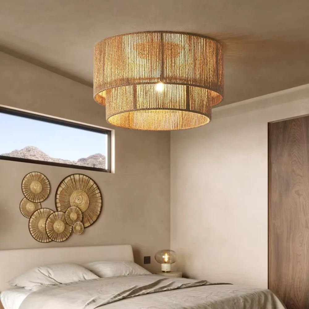 Ilaria Modern Rattan Chandelier for Dining Room