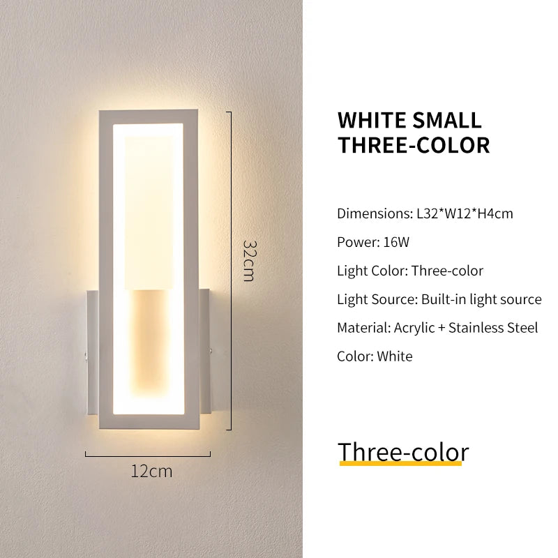 Palermo Minimalist Outdoor Wall Light for Porch