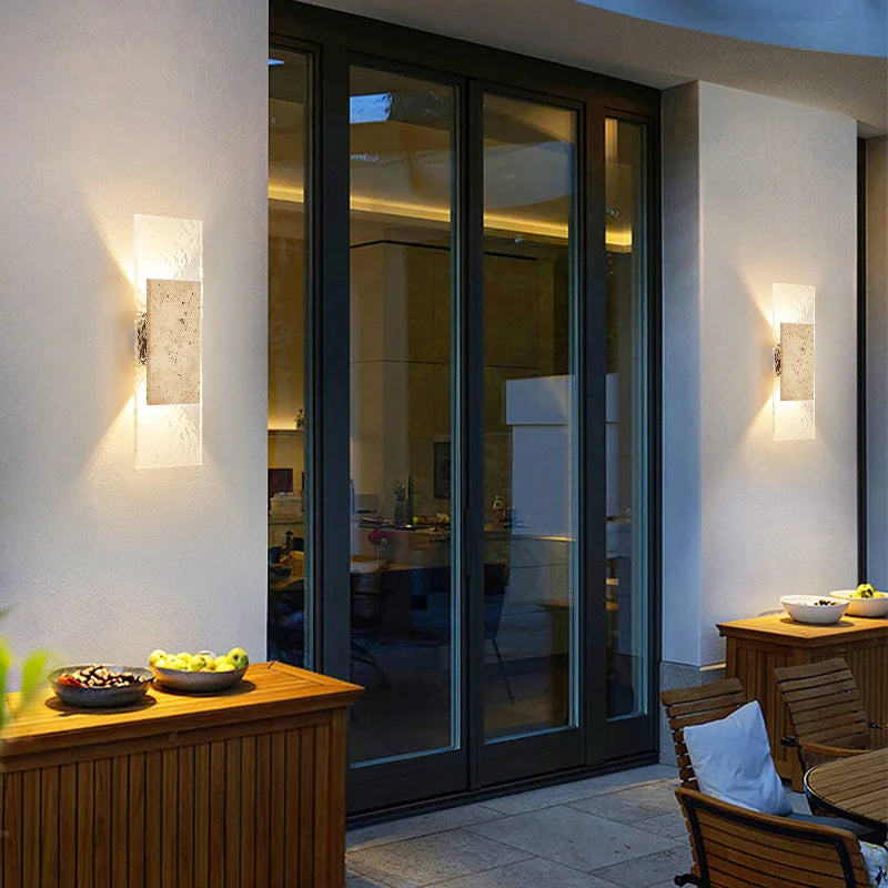 Elara 18W Linear Outdoor Wall Light for Exterior Wall – Stone