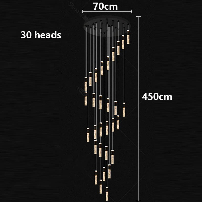 Crystal Chandelier – Modern Minimalist Dimmable LED for Living Room, Staircase, Dining Room | Celeste Halo by Evenlyr