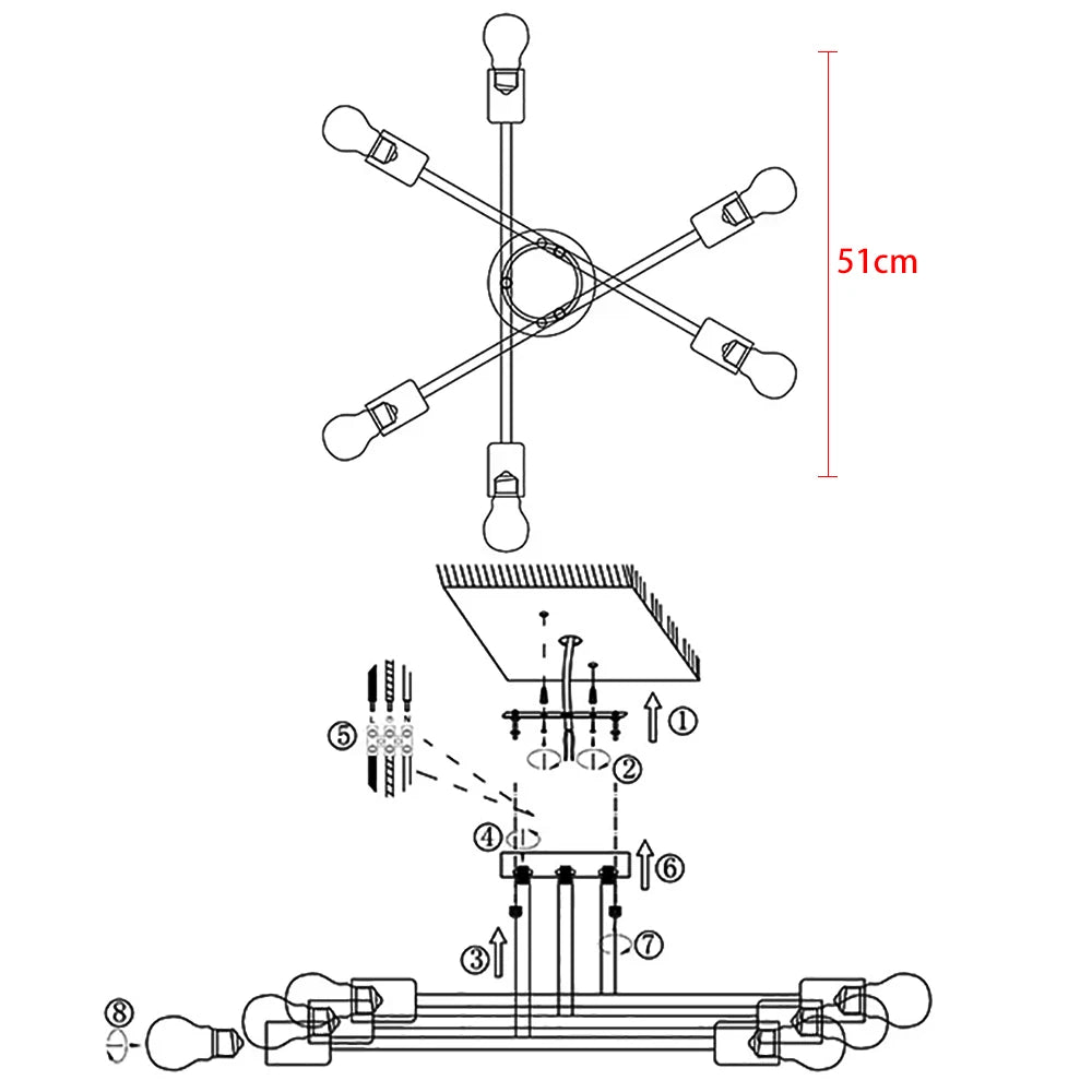 Metal Flush Mount Ceiling Light – Nordic Modern Dimmable LED for Bedroom, Living Room, Kitchen | Aviana Arc by Evenlyr