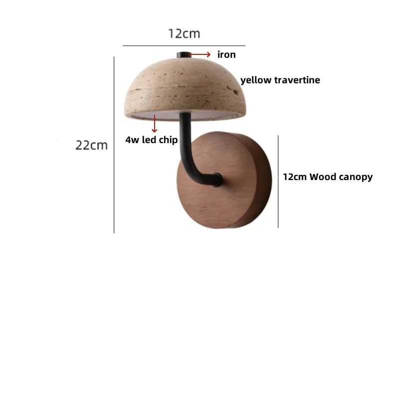 Evren Veil Travertine Wall Sconce – product view 18