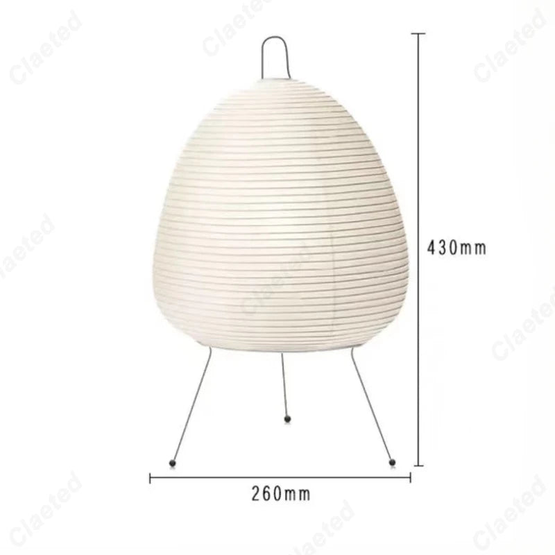 Rice Paper Floor Lamp – Vintage Modern for Living Room, Bedroom, Reading Corner | Solenne Cascade by Evenlyr
