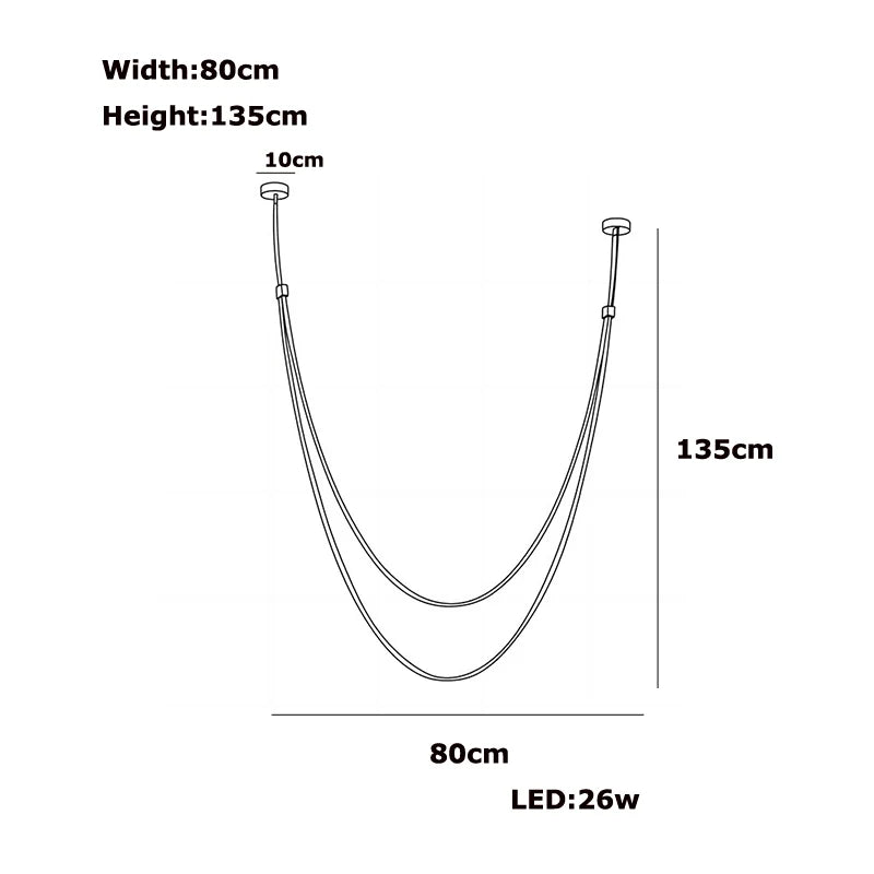 Lunet Arc Dimmable Metal Pendant Light – product view 8