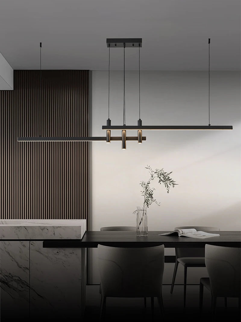 Modern Minimalist Pendant Light – Metal Linear LED for Restaurant, Trade Projects | Vivienne Dome by Evenlyr