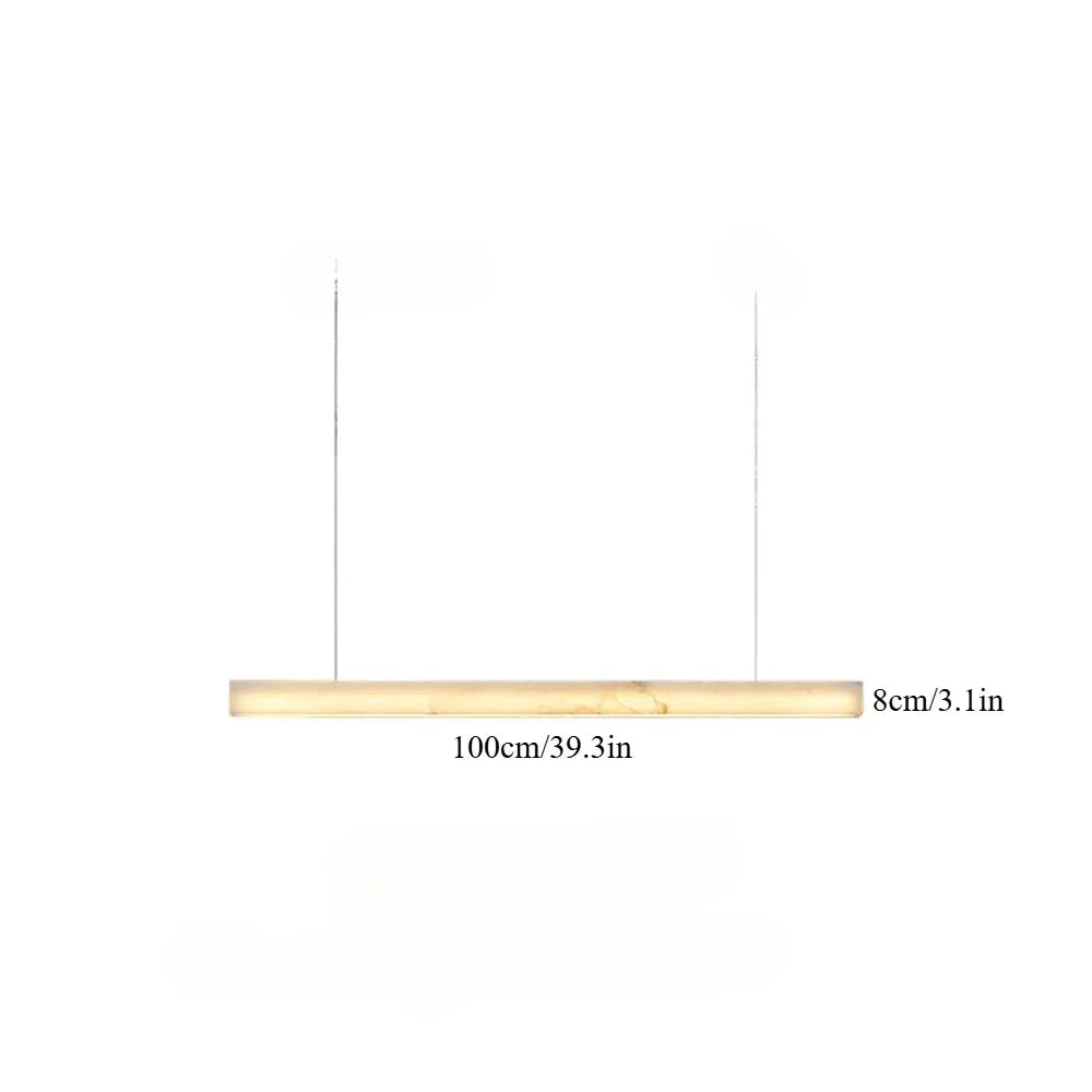 Merano Natural Marble Linear Chandelier for Kitchen Island – detail view 9