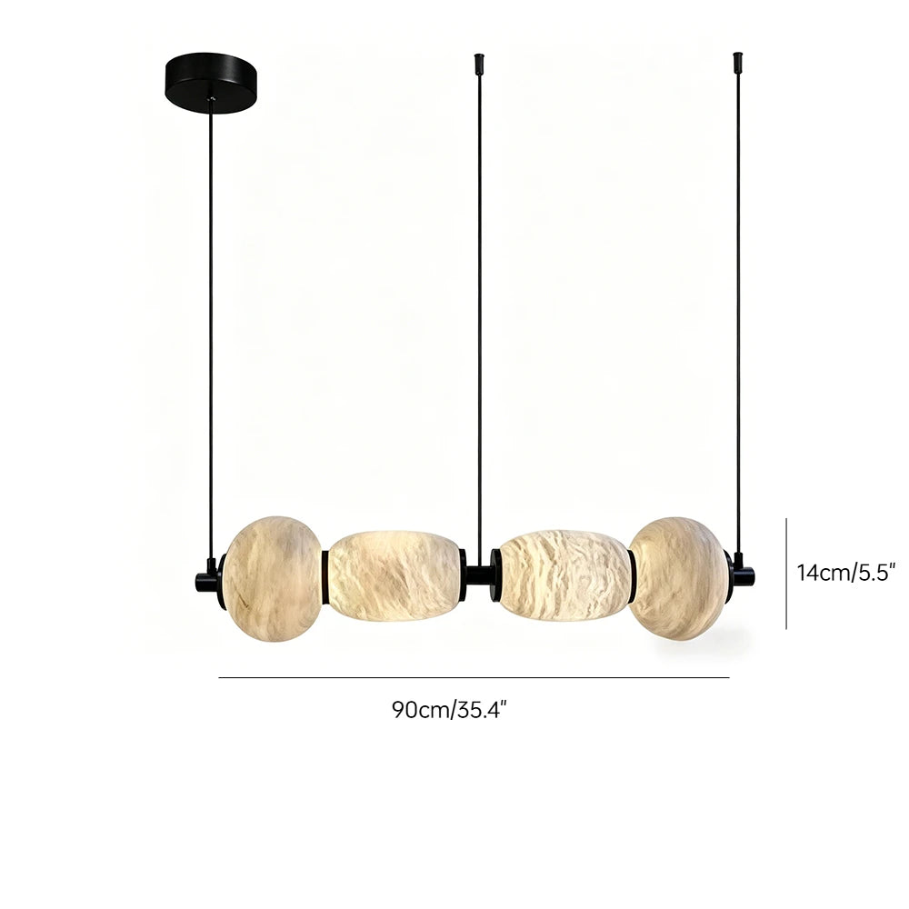 Alabaster & Marble Chandelier – Modern Minimalist for Dining Room, Living Room, Kitchen Island | Aurelia Line by Evenlyr