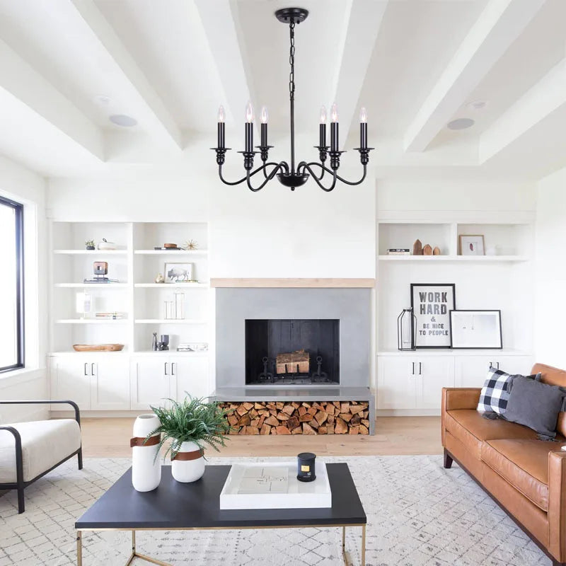 Metal Chandelier – Vintage for Living Room, Dining Room & Kitchen | Virelle Contour by Evenlyr
