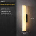 Solis Facet Alabaster Wall Sconce – Minimalist – product detail 16