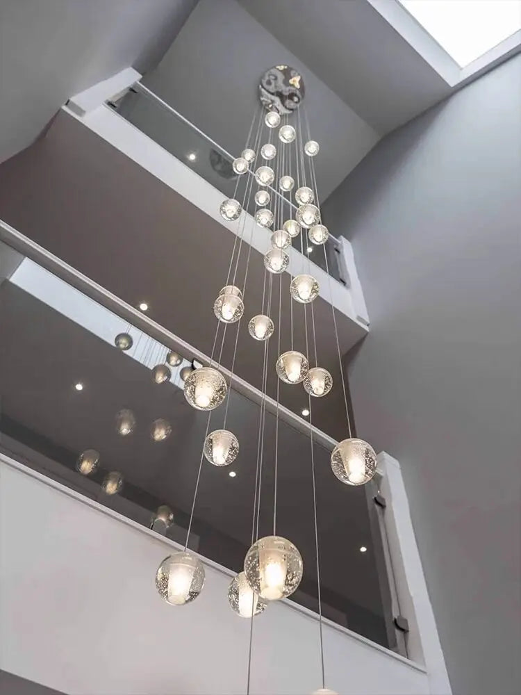 Crystal Globe Chandelier – Modern LED for Bedroom & Bedside, Living Room, Dining Room & Kitchen | Seren Halo by Evenlyr