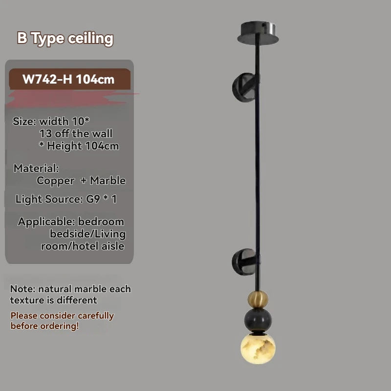 Helian Halo Marble Wall Sconce – product view 9